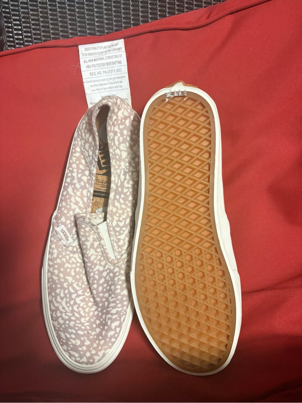 Vans Slip-On Sneakers Pink White Leopard Print